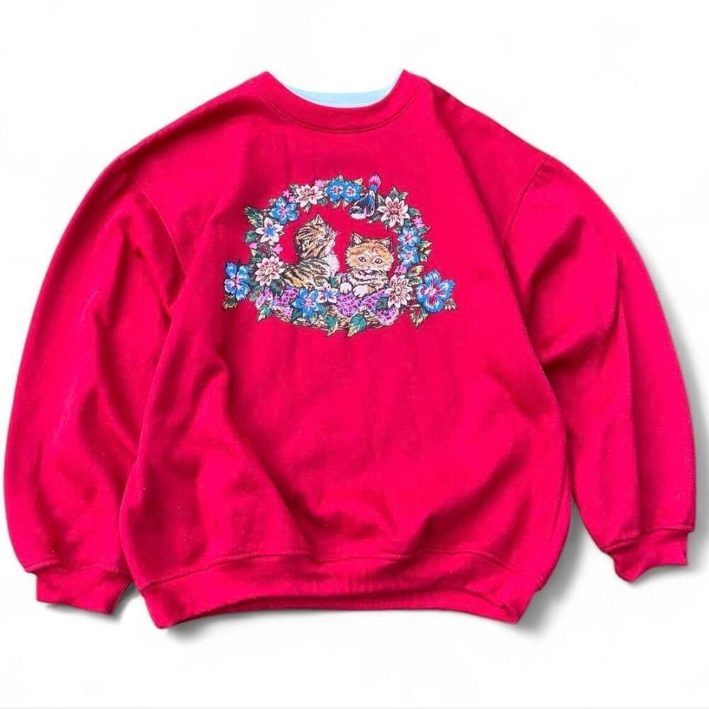 vintage kitten Basic-editions Women's multi Sweatshirt